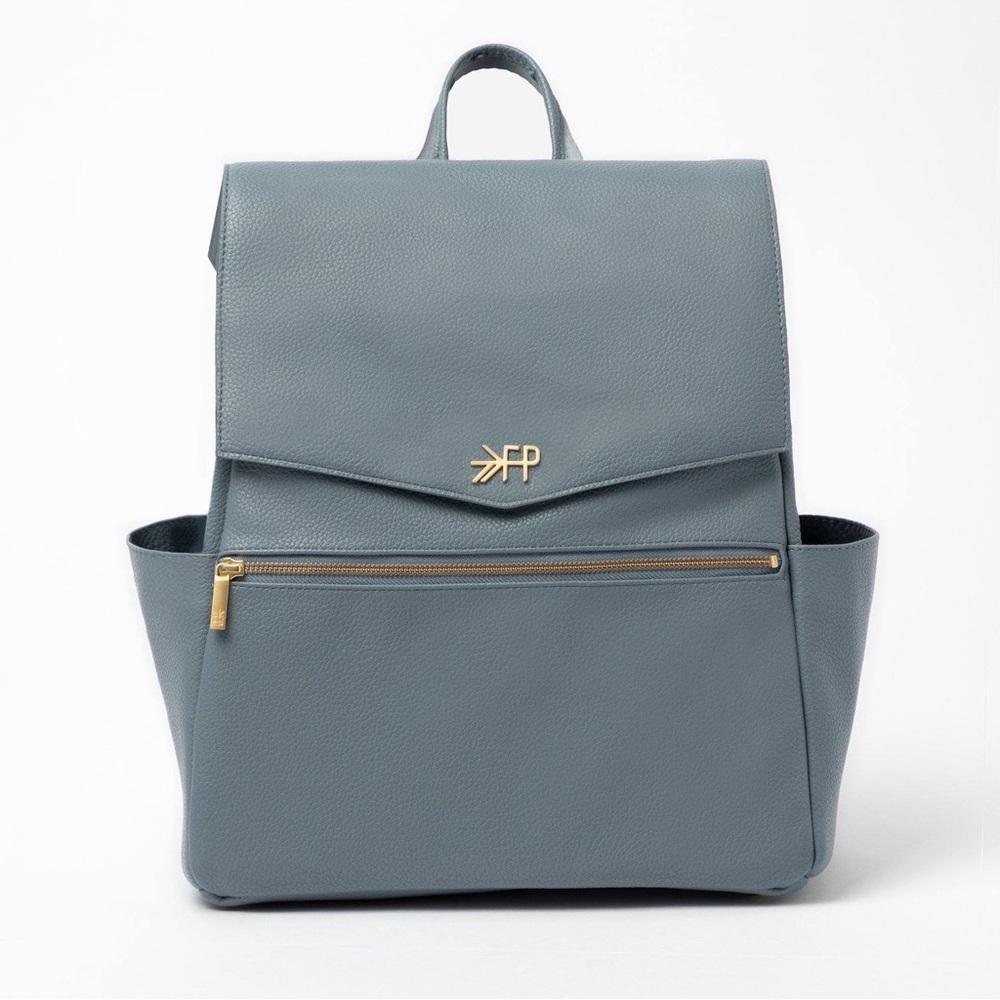 Freshly Picked - classic Blue Leather Backpack